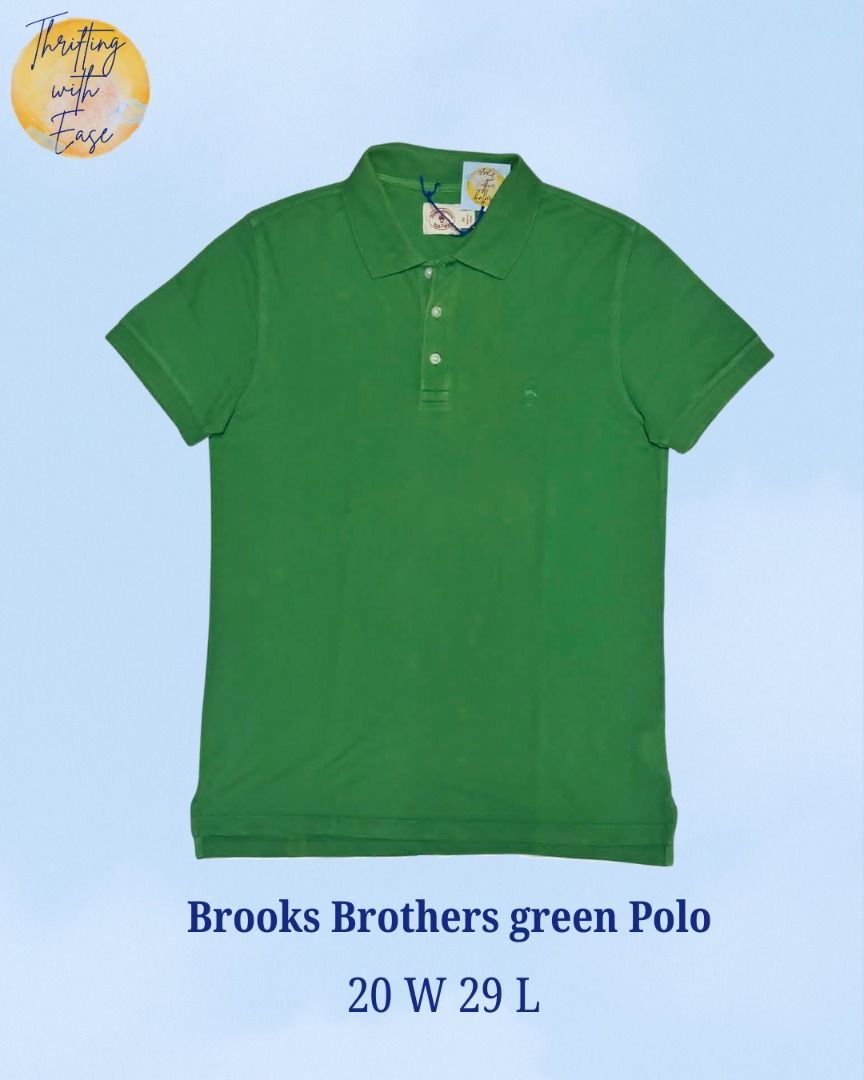 Brooks brothers Green Polo (Category: Tshirts & Polo Shirts ) located in Manila. Submitted by tr_w_ez (Listing ID 1461827986, Image 1). Description: Thrifting with ease is not affiliated or associated with any of the brands featured. All trademarks and copyrights reserved to the original brand holders. Size: OSFA Condition: 8.5/10 Color rate: 8.9/10 Issue: some stains and fades Note📌: Comment mine or dm me for payment & shipping Take Note: 🚨Ite