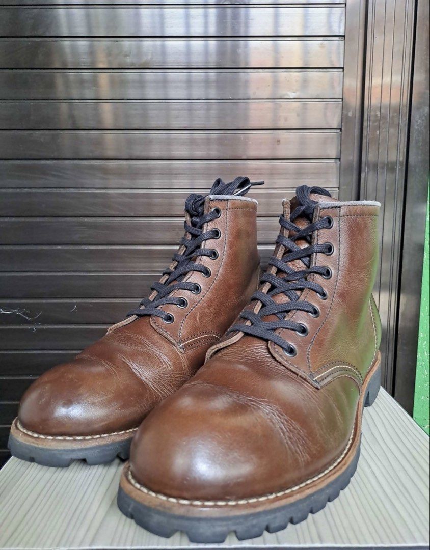 Brown Leather Lace-Up Boots (Category: Boots) located in Quezon City. Submitted by kolox (Listing ID 1461841162, Image 1). Description: - Hawkins brown leather boots - Secure lace-up style - Durable sole with good tread - Timeless, versatile look - Ready for everyday wear and adventures - Size US 9, can fit US 9.5 to 10.