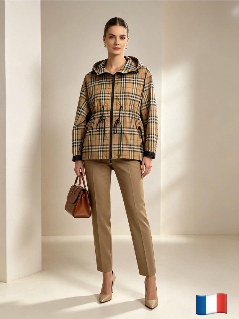 Burberry Nova Check Bacton Check Hooded Jacket (Category: Coats, Jackets and Outerwear) located in Bacolod City. Submitted by moboandmoga (Listing ID 1461854936, Image 1). Description: Burberry Nova Check Bacton Check Hooded Jacket Size: Small to Medium frame Excellent Condition (Sizing info) Width: 20 inches Length: 25”.