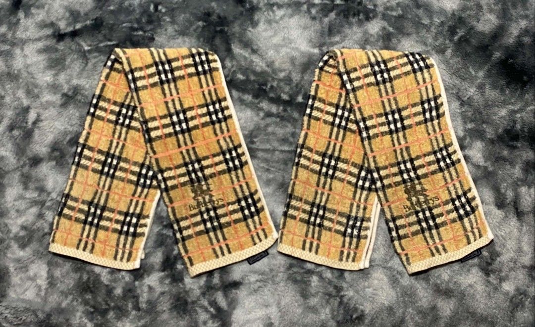 Burberry Nova Check Towel Set (Category: Bedding & Towels) located in Sorsogon. Submitted by johnmichae69459 (Listing ID 1461949641, Image 1). Description: - Authentic Burberry towels - Classic nova check pattern - Soft and absorbent material - Set of two towels - Each towel measures approx. 12" x 20" - Ideal for everyday use or as a thoughtful gift.