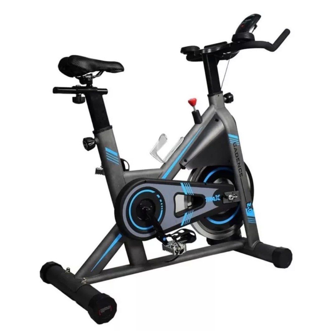 Cadence Trax 2.0 Spin Bike (Category: Cardio & Fitness Machines) located in Paranaque City. Submitted by primelady (Listing ID 1462028965, Image 1). Description: - Cadence Trax 2.0 Spin Bike - Stylish grey and blue design - Adjustable seat and handlebars for personalized comfort - Convenient water bottle holder - Enjoy a smooth and quiet workout experience - Perfect for your home gym setup.