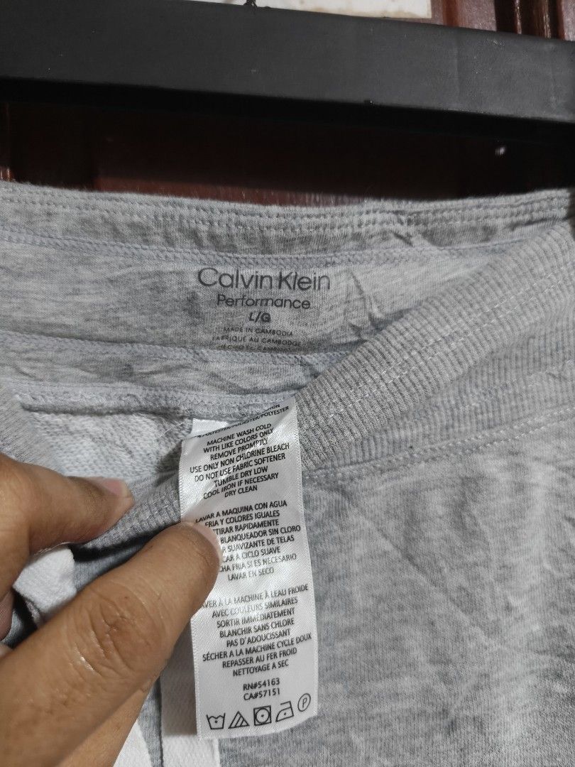 Calvin Klein Performance Grey Shorts L/G (Category: Shorts) located in Quezon City. Submitted by makmakramirez (Listing ID 1461805904, Image 2). Description: size 32-40 length 16inches - Brand: Calvin Klein Performance - Color: Grey - Size: L/G - Features: Embroidered Calvin Klein logo on front, drawstring waist - Ideal for: Lounging, light workouts - Origin: Made in Cambodia loc Santa Lucia novaliches.