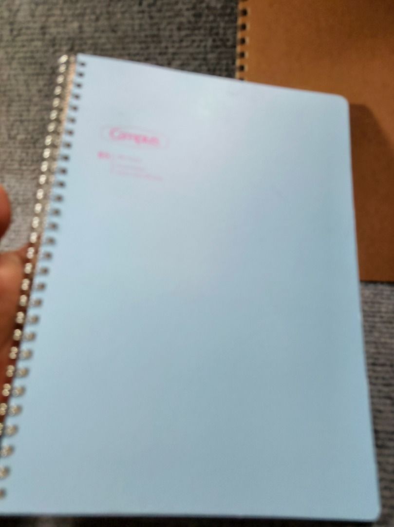 Campus B5 Notebooks (2 pcs) (Category: Stationery & School Supplies) located in San Leonardo. Submitted by burgossanleonardo.12345 (Listing ID 1461818564, Image 2). Description: - Set of 2 Campus notebooks - 1 Light Blue notebook: B5 size, 70 sheets, 7mm ruled with 31 lines - 1 Brown Kraft Cover notebook - Both notebooks are spiral bound - Ideal for school notes, work notes, journaling, and more!.