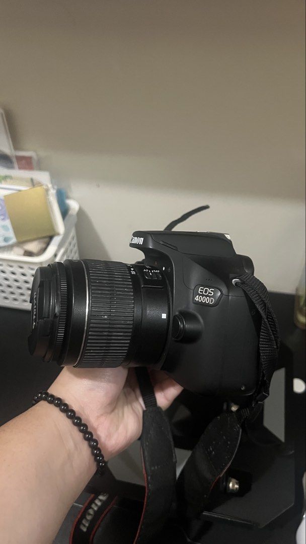 Canon EOS 4000D (Category: Cameras) located in Manila. Submitted by jjp916482 (Listing ID 1461851121, Image 2). Description: Selling my Canon EOS 4000D with the following inclusions: • Canon EOS 4000D body • Canon EF-S 18-55mm kit lens • Original battery • Original charger • Canon camera strap ❌ No original box Condition: • Fully functional and tested • Camera takes photos/videos normally • Lens autofocus/manual focus working • Flash and buttons 