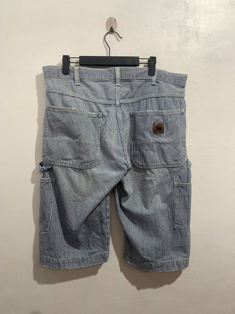 CARHARTT HICKORY STRIPE CARPENTER SHORTS (Category: Shorts) located in Gumaca. Submitted by getscore.ph (Listing ID 1461832727, Image 1). Description: WTS ❗️CARHARTT HICKORY STRIPE CARPENTER SHORTS ❗️ ✅Size: 34 on tag ✅Actual Dimes: Waistline 35 Length 23.5 ✅Color Rate: 8/10 ✅Condition: Excellent ✅Issue: Fades & Stains Color may due to lightning NEED WASH FRESH FROM BALE ✨Mine: 600 ✨Pay now: 500 Add Shipping fee 📍Loc. Gumaca,Quezon 📍Courier: JN