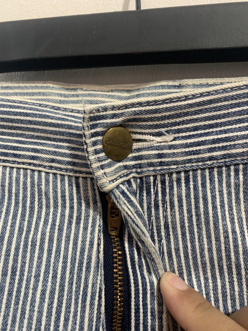 CARHARTT HICKORY STRIPE CARPENTER SHORTS (Category: Shorts) located in Gumaca. Submitted by getscore.ph (Listing ID 1461832727, Image 3). Description: WTS ❗️CARHARTT HICKORY STRIPE CARPENTER SHORTS ❗️ ✅Size: 34 on tag ✅Actual Dimes: Waistline 35 Length 23.5 ✅Color Rate: 8/10 ✅Condition: Excellent ✅Issue: Fades & Stains Color may due to lightning NEED WASH FRESH FROM BALE ✨Mine: 600 ✨Pay now: 500 Add Shipping fee 📍Loc. Gumaca,Quezon 📍Courier: JN