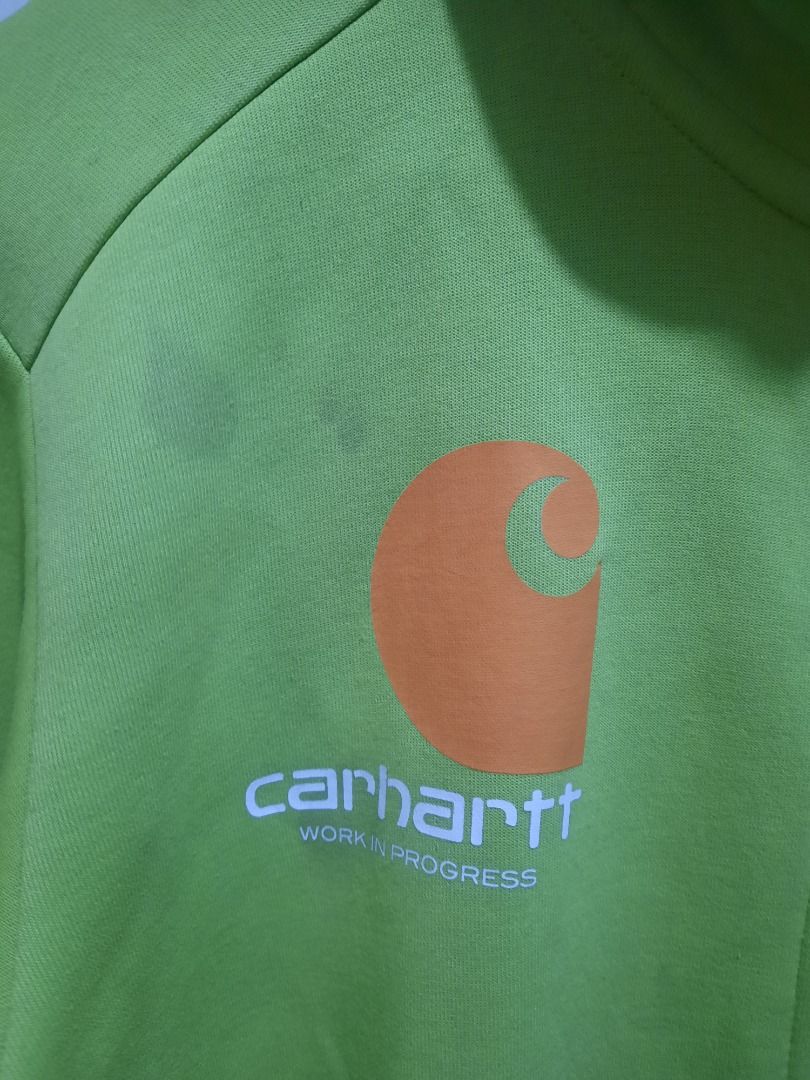 CARHARTT 'WORK IN PROGRESS' HOODIE JACKET (Category: Coats, Jackets and Outerwear) located in Manila. Submitted by ako.si.lemmor (Listing ID 1461850409, Image 3). Description: This item is off/legit since thrifted, manage your expectation. Dimes: 21.5X27.5 (L-XL) Color rate: 8.5/10 Issue: Stain Ship at your own cost or pickup Mandaluyong. .