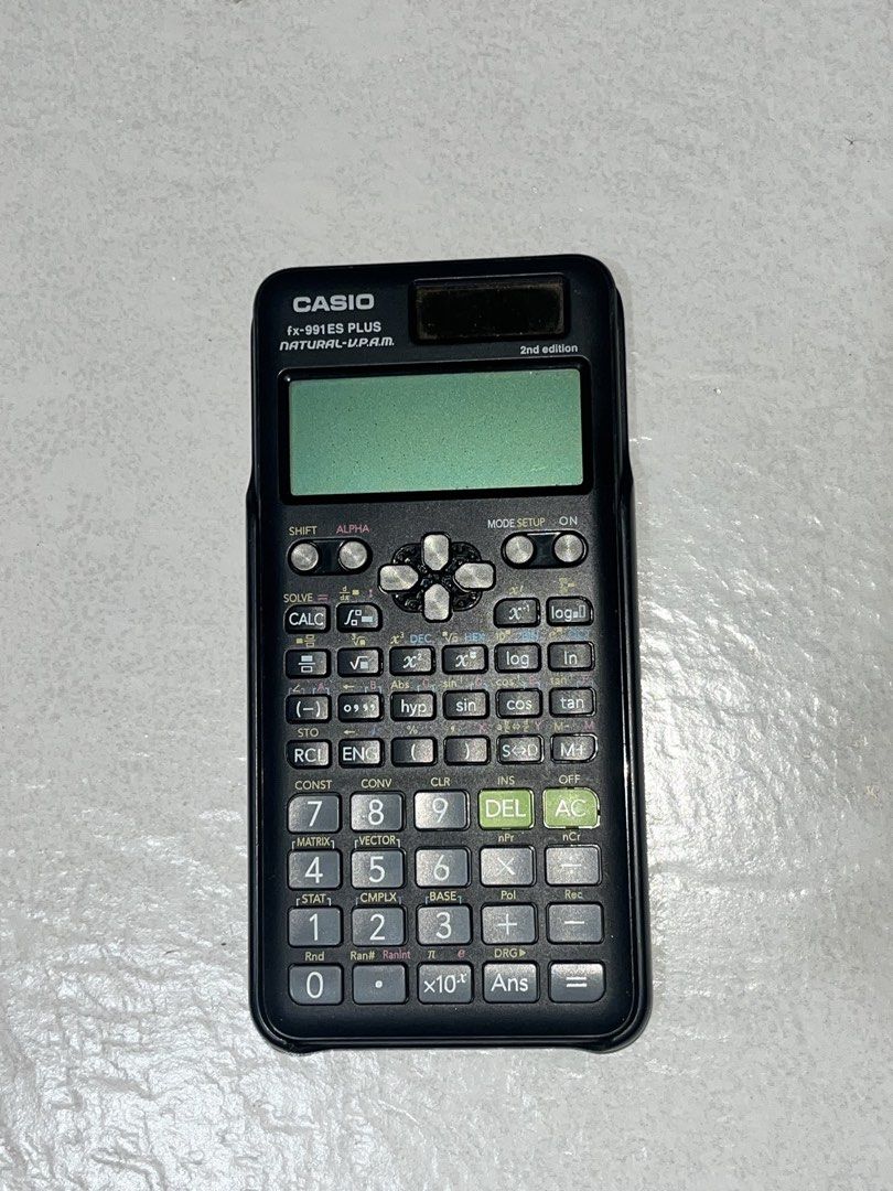 Casio fx-991 ES PLUS 2nd Edition (Category: Office & Business Technology) located in Batangas. Submitted by quick.jen____ (Listing ID 1461862836, Image 1). Description: WORKING CALCULATOR BUT HAS ISSUES‼️ Issue: need tapatan ng ilaw/flashlight yung solar sa taas para gumana but can be repaired pa naman. May mga scratches na din yung body. 📍Batangas City 💳Gcash 🚚 J&T.