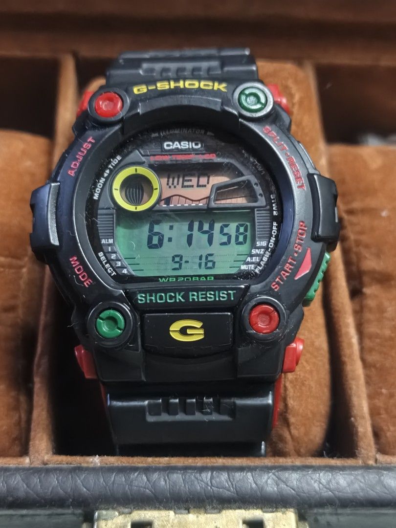 Casio G-Shock G7900RF (Rastafarian) (Category: Men's Watches) located in General Trias. Submitted by tfgarage (Listing ID 1462032892, Image 1). Description: for sale model: G7900RF complete with orig box, tin can, manuals dm for inquiry.