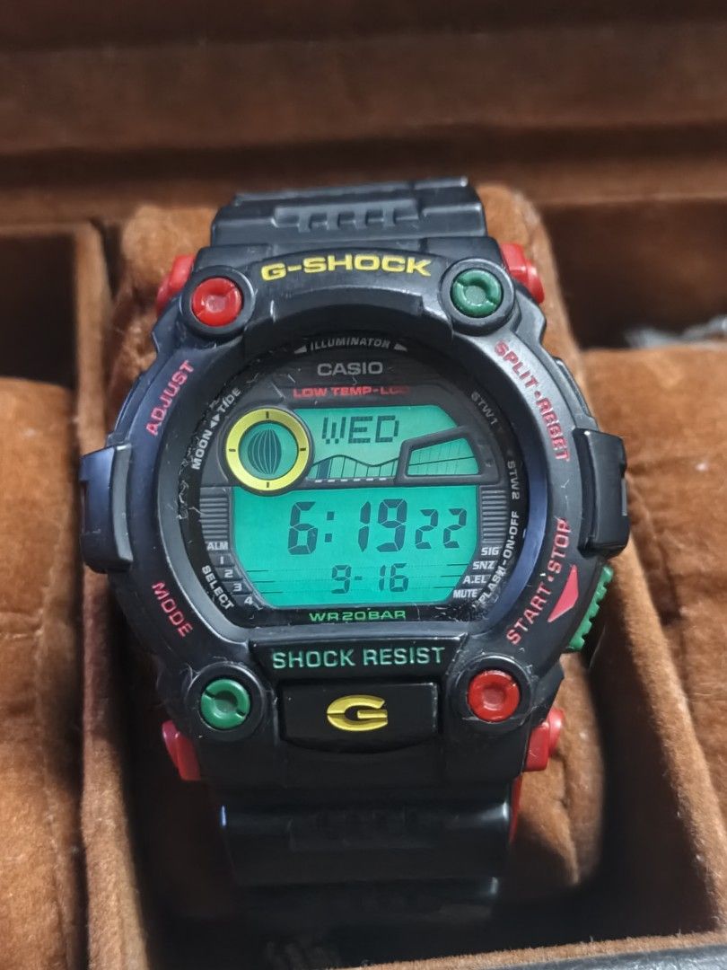 Casio G-Shock G7900RF (Rastafarian) (Category: Men's Watches) located in General Trias. Submitted by tfgarage (Listing ID 1462032892, Image 2). Description: for sale model: G7900RF complete with orig box, tin can, manuals dm for inquiry.