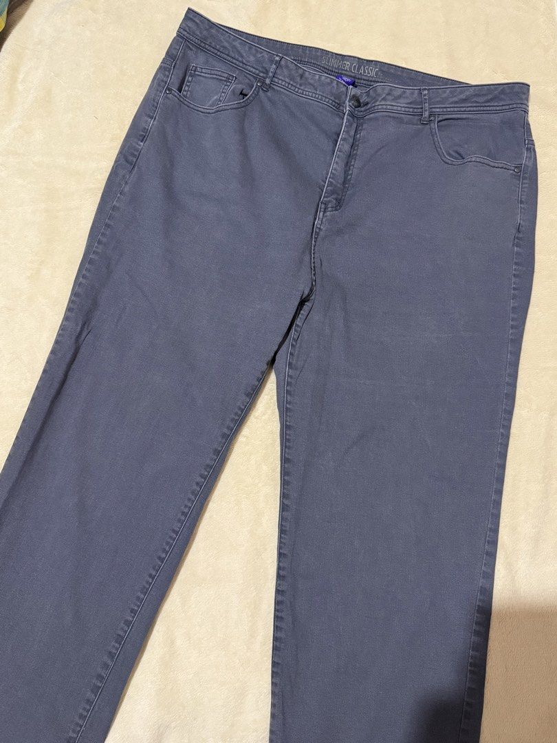 Catherines “Slimmer Classic” Grey Stretch Jeans (Category: Jeans) located in Calapan. Submitted by shop_storeal (Listing ID 1461950325, Image 2). Description: Catherines “Slimmer Classic” Grey Stretch Jeans 🎨 Color: Washed Charcoal Grey 📏 Size: 22W (Plus Size) Dimes: 42 length, 9.5 leghole 🧵 Material: 98% Cotton, 2% Spandex (Made in China) • Price is slightly negotiable! Open to offers. • Shipping via J&T (buyer shoulders fee). 📍Muñoz, Nueva 
