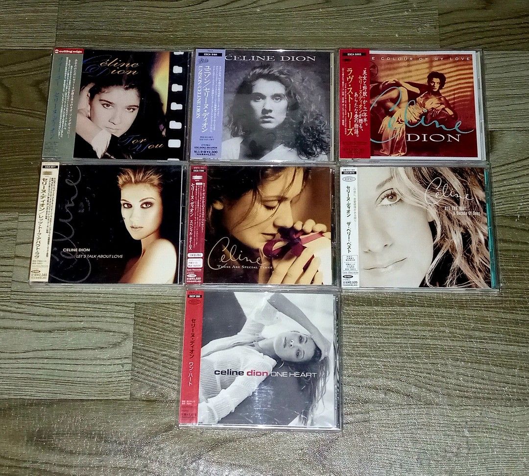 CELINE DION CD JAPAN (Category: CDs & DVDs) located in Talavera. Submitted by thalifan46 (Listing ID 1461841452, Image 1). Description: CELINE DION CD JAPAN 650 - FOR YOU 600 - UNISON 600 - THE COLOUR OF MY LOVE 550 - LET'S TALK ABOUT LOVE 550 - THESE ARE SPECIAL TIMES 550 - ALL THE WAY (A DECADE OF SONG) 600 - ONE HEART NOTE : WAG NA LANG MAG MESSAGE KUNG HINDI NAMAN INTERESADO SA ITEM AT HANAP LANG AY KAKWENTUHAN.. WHAT YOU SEE IS WHAT YOU GET 