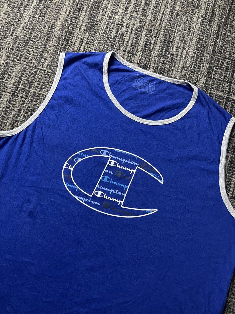 Champion Big Logo Sleeveless (Category: Activewear) located in Manila. Submitted by rdtp2 (Listing ID 1461961990, Image 3). Description: size large 22x27 no flaw excellent condition 9.5/10.