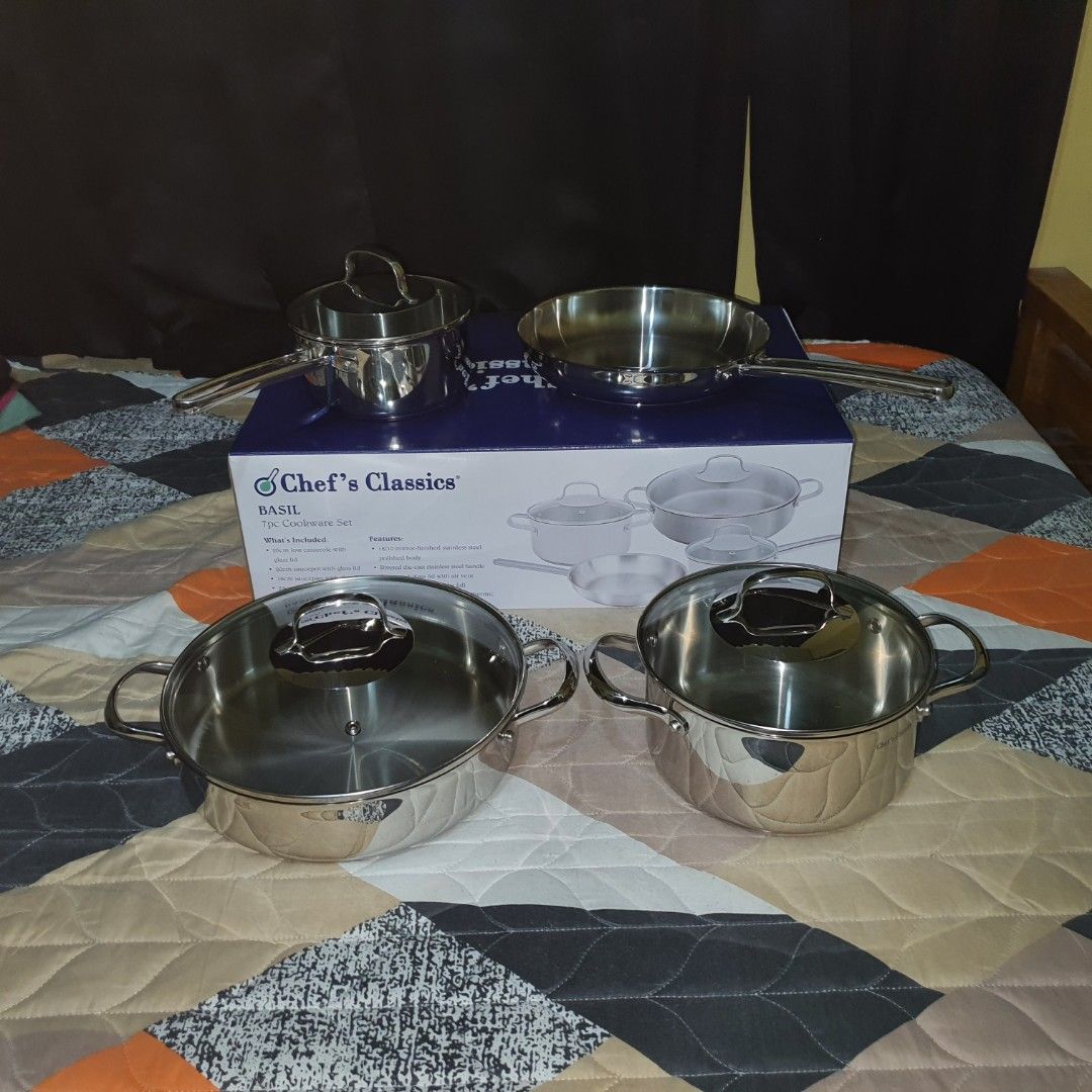 Chef's classics basil 7pcs cookware set (Category: Craft Supplies & Tools) located in Pasig City. Submitted by fast-ship (Listing ID 1461798214, Image 2). Description: .