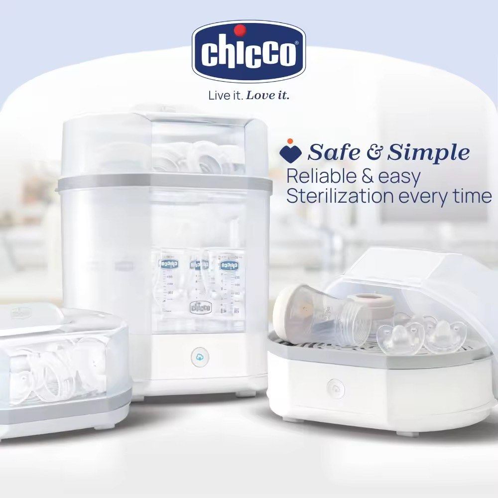 Chicco Baby Bottle Sterilizer - Safe & Simple (Category: Breastfeeding & Bottle Feeding) located in Binan City. Submitted by aguilajoyc47693 (Listing ID 1461966836, Image 1). Description: - Chicco Sterilizer for baby bottles & accessories - Reliable and easy sterilization - Ensures baby's items are safe and clean - Compact and efficient design .