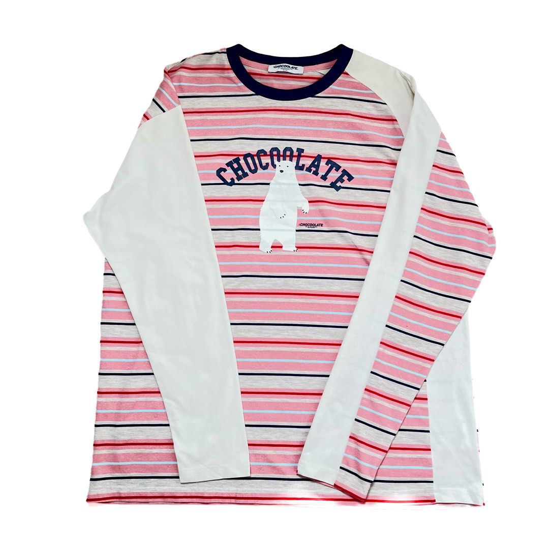 CHOCOOLATE Logo Print Patchwork Top (Category: Tshirts & Polo Shirts ) located in Quezon City. Submitted by munchandsnore (Listing ID 1461837355, Image 1). Description: Breezy and comfy, nice fit MS915B.