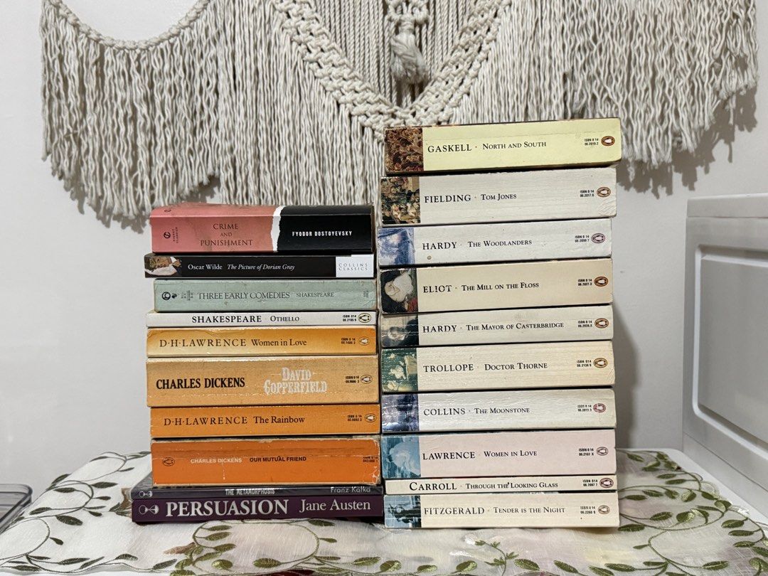 Classics Book Bundle (Category: Storybooks) located in Butuan. Submitted by tlcfinds (Listing ID 1461840572, Image 1). Description: ‼️Sold as Bundle Only -Ships from Butuan City - Bundle of classic novels featuring authors like Jane Austen, Charles Dickens, and Oscar Wilde. - Ideal for fans of classic literature. -Penguin Classics 📚 Left stack — 10 books 1. Crime and Punishment — Fyodor Dostoevsky 2. The Picture of Dorian Gray — Oscar Wilde 3. T