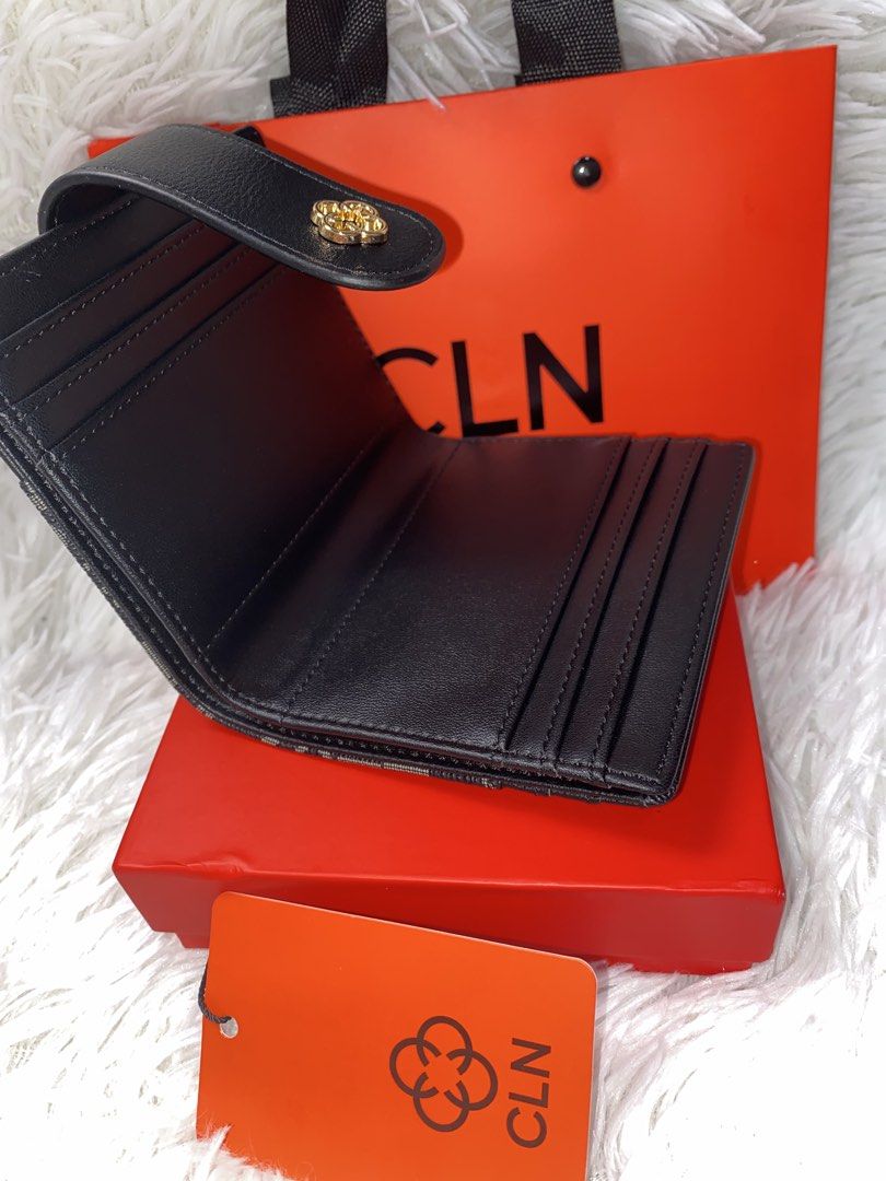 CLN Kayzie Flap Wallet (Category: Wallets & Card holders) located in General Trias. Submitted by aandrcollections (Listing ID 1461547336, Image 3). Description: Description: -Flap mini wallet with multiple card slots (12) and bill compartment -Snap-button closure -With gift box -Special red paper bag and cloth pouch 100% authentic .