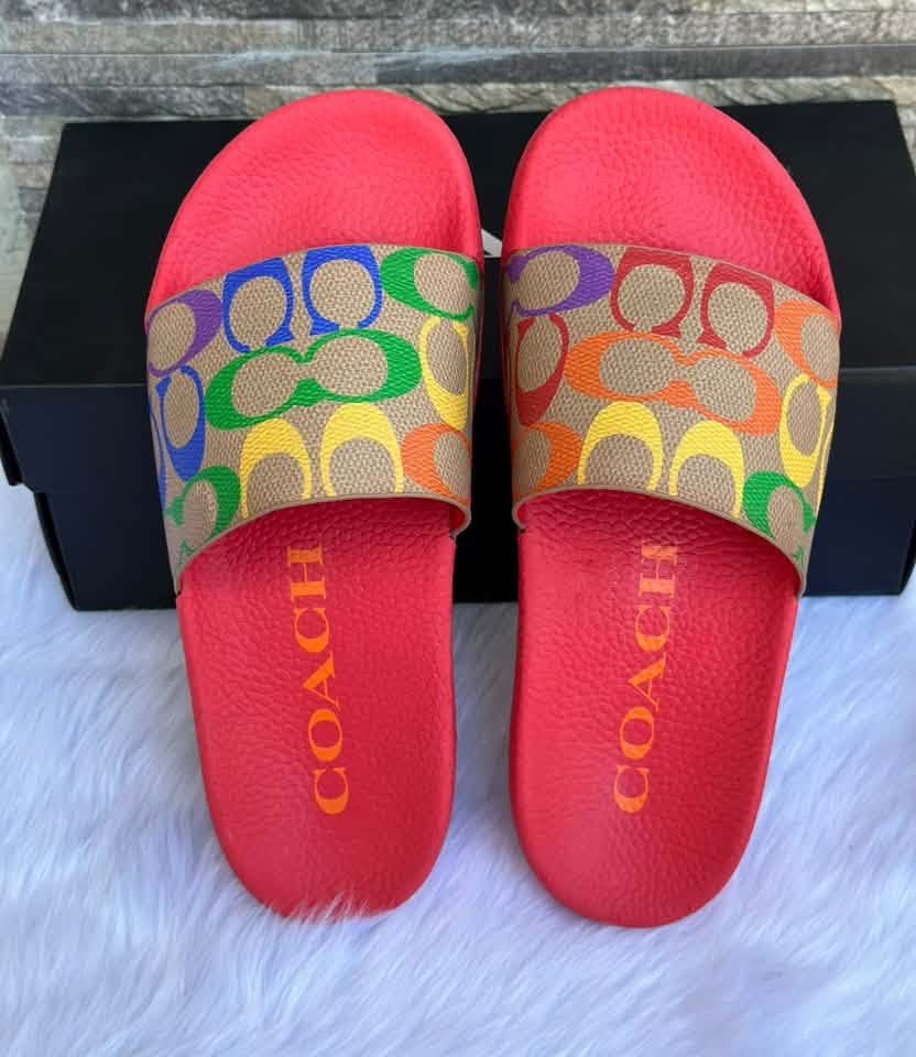 Coach Udele Slides Multi 5 7 US Womens (Category: Slippers and slides) located in Santa Rosa. Submitted by miqboutique (Listing ID 1461955341, Image 1). Description: Cch Udele Slides Multi 5 7 US Womens ₱3,499 + SF • Ready to ship • Guaranteed Original Fb page: Miq's Boutique.