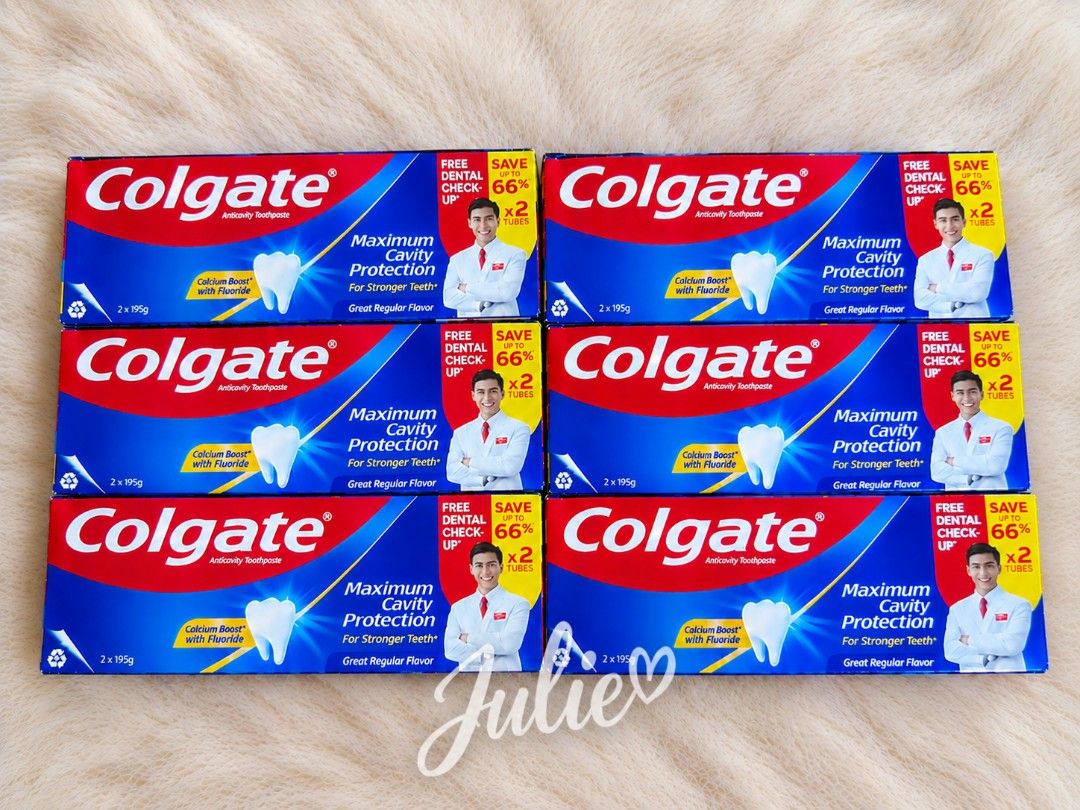 COLGATE MAXIMUM CAVITY PROTECTION 195G X 2TUBES (Category: Sanitary Hygiene) located in Manila. Submitted by julie_julie01 (Listing ID 1461805474, Image 1). Description: COLGATE TOOTHPASTE ‎Exp date: 2029 ‎•MAXIMUM CAVITY PROTECTION ‎195g x 2 Tubes ‎Regular Flavor ‎₱150 each only 😊 ‎Market price: 200plus 📍 Location: San Andres Malate Manila ❎ No COD ✅ PAYMENT FIRST POLICY 🛍️ FIRST TO PAY BASIS 💵 Mode of Payment: Gcash 📌 Meet up: Quirino Bake
