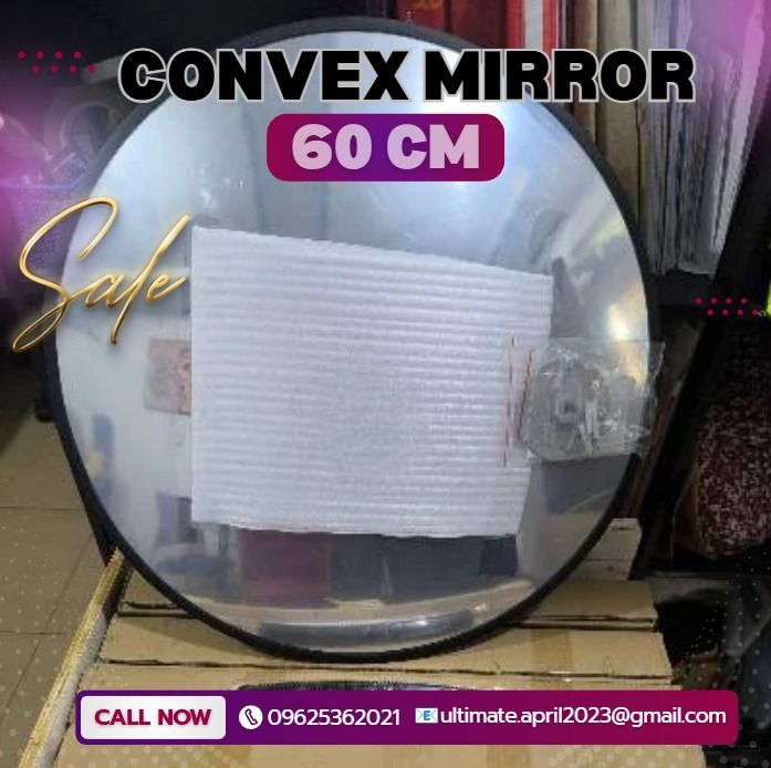 Convex Mirror 60CM For Sale (Category: Home Improvement Tools & Accessories) located in Pasig City. Submitted by akiramckency (Listing ID 1461810318, Image 1). Description: 🌏 WE DELIVER NATIONWIDE🌏 👉 FOR ORDER 👉 Send Us message Bellow👇 👇 👇 ✨ Terms Of Payment: ✨ 50% Downpayment and ✨ 50% Upon pick up / Deliver 📍 LOCATED IN PASIG CITY.