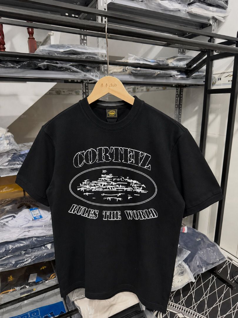 Corteiz Rules The World T-Shirt (Category: Activewear) located in San Fernando. Submitted by fynder (Listing ID 1461869934, Image 1). Description: Corteiz Rules The World T-Shirt 🔥 100% Brand New 🔥 Available Sizes : S-XL 💬 DM for more Photos or Size Chart 📦 Fast processing (Air cargo freight) 💬 More drops daily on IG: @fynder1 🔒 Buyer protection through Carousell — shop with confidence .
