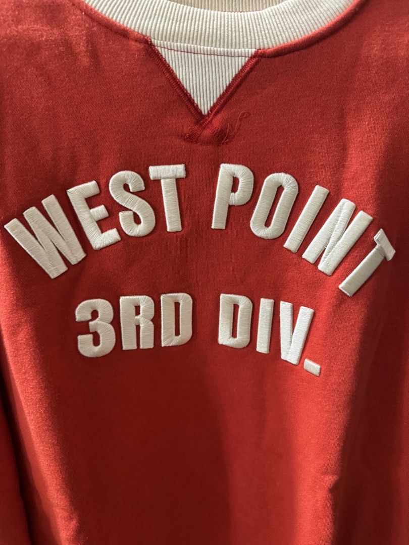 Cotton On “West Point 3rd Div” Sweatshirt Size S (Category: Coats, Jackets and Outerwear) located in Taguig. Submitted by jdeclutterist (Listing ID 1461991967, Image 2). Description: Authentic Cotton On Vintage Varsity Pullover / Sweatshirt - S/P on tag but has a nice relaxed fit - High quality embroidered varsity block letters, very retro sports look - 9/10 exterior, worn twice only, vibrant color, no fades clean cuffs and tight stitching - May 