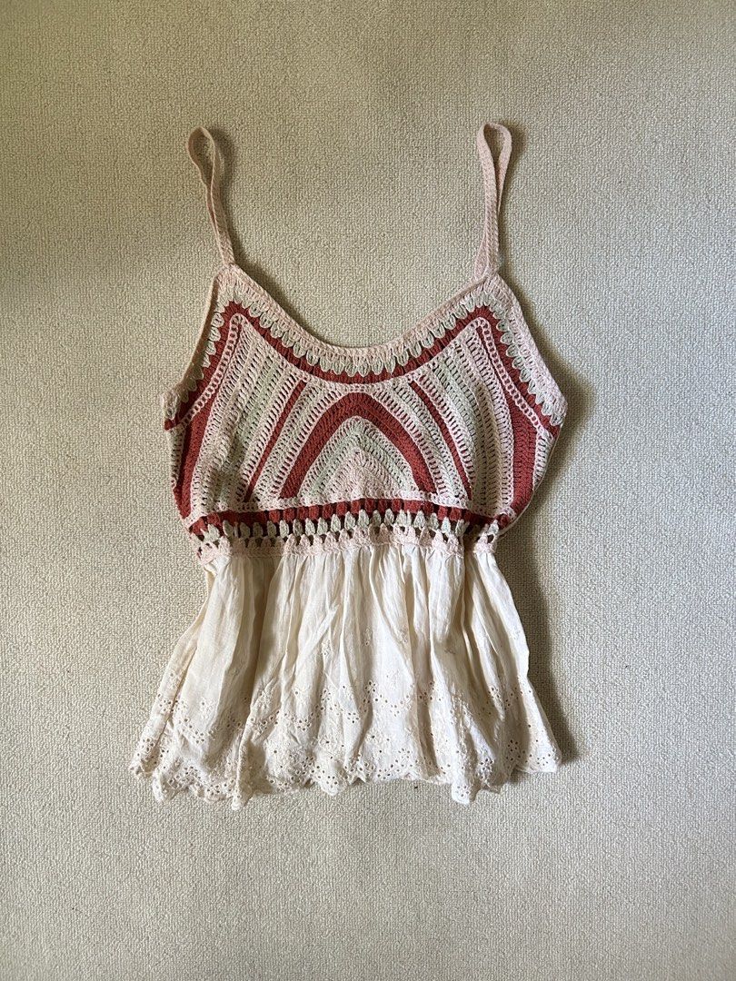 Crochet pink summer top (Category: Others Tops) located in Quezon City. Submitted by y2klar (Listing ID 1461968735, Image 1). Description: Crochet pink summer top Size-Medium-Large 10/10 Condition no flaws..