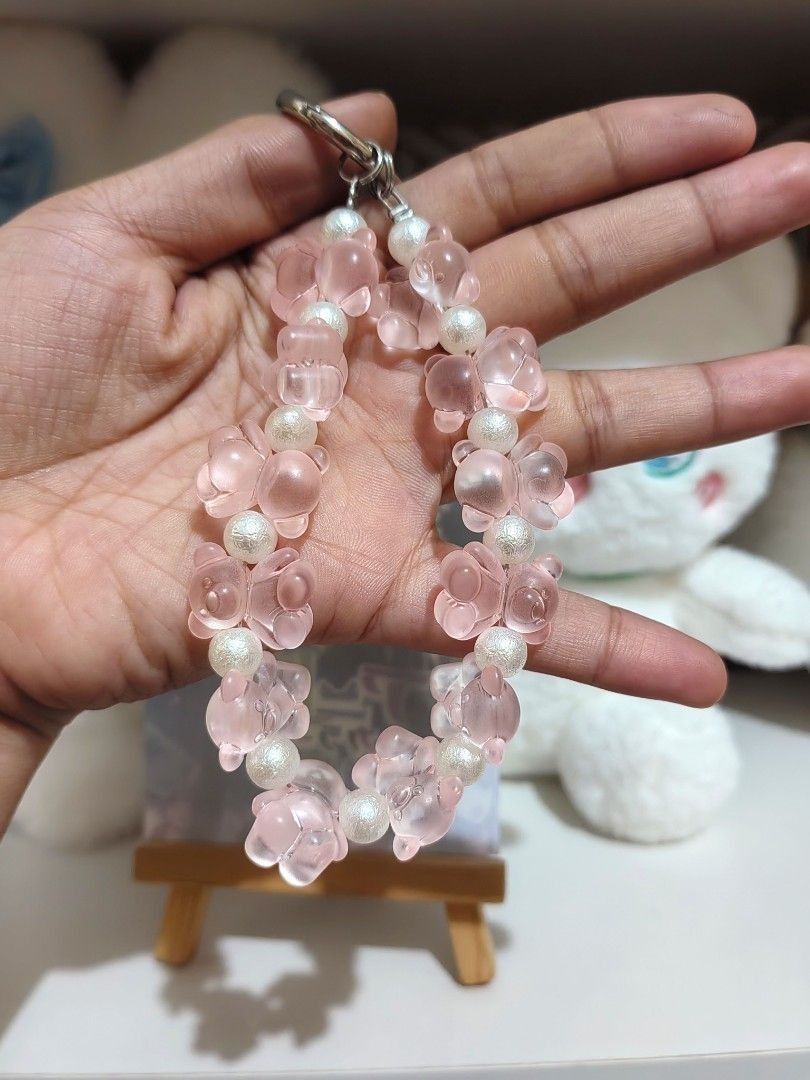 Cute Pink Crystals Bear Beaded Bag Charm Keychain (Category: Charms) located in San Jose del Monte. Submitted by chimkenugets (Listing ID 1461954794, Image 3). Description: .