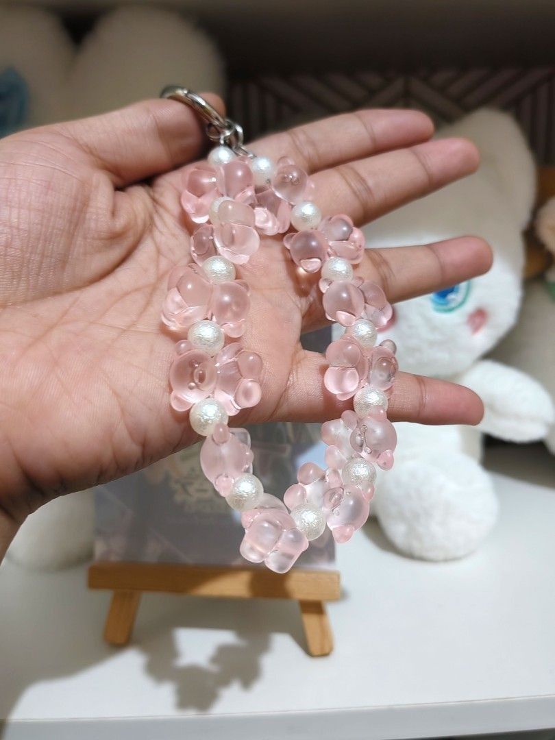 Cute Pink Crystals Bear Beaded Bag Charm Keychain (Category: Charms) located in San Jose del Monte. Submitted by chimkenugets (Listing ID 1461954794, Image 2). Description: .