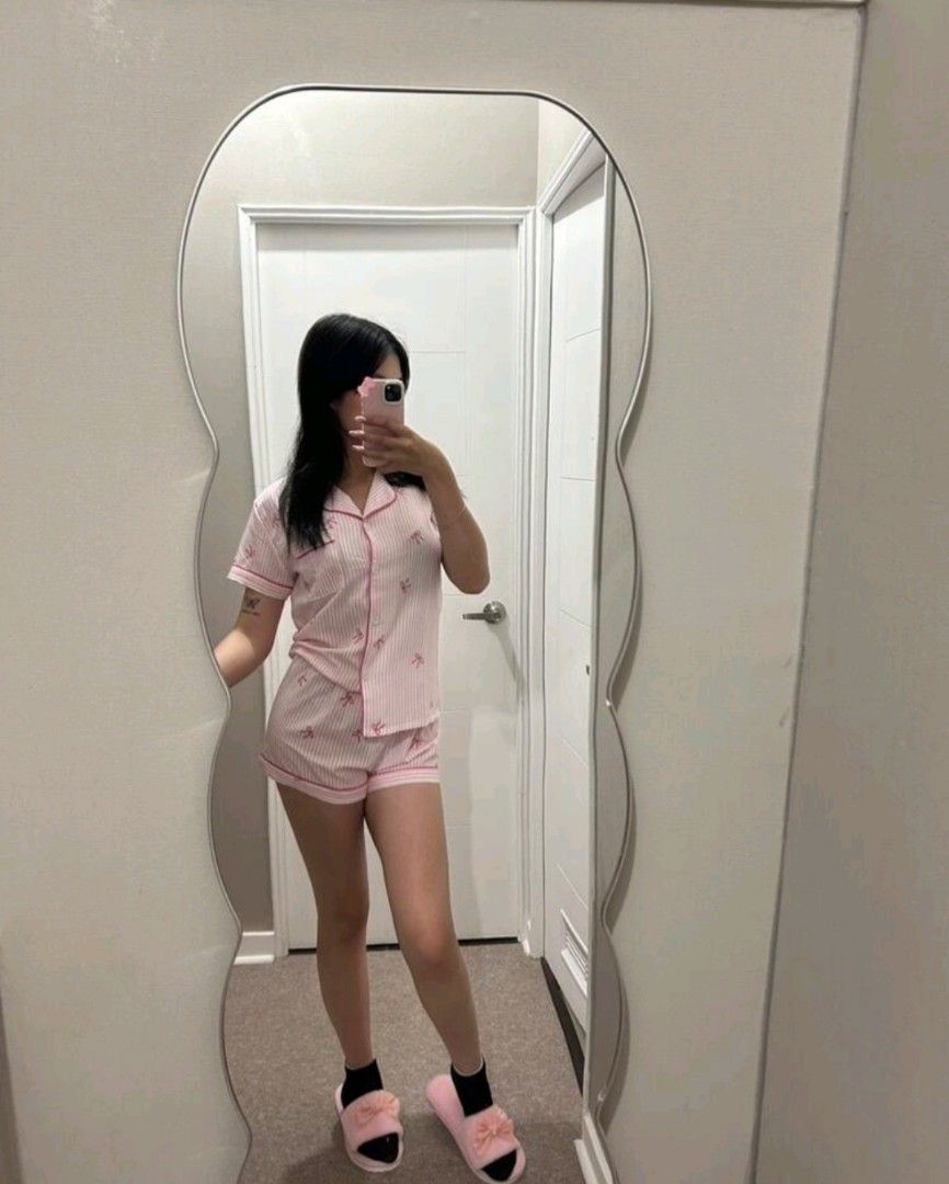 Cute Pink Ribbon Sleepwear Set (Category: Sets or Coordinates) located in Bulacan. Submitted by ssophia. (Listing ID 1461885853, Image 2). Description: 💘 small to med super cute 🎀.