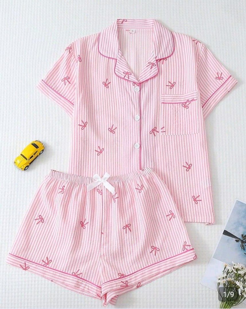 Cute Pink Ribbon Sleepwear Set (Category: Sets or Coordinates) located in Bulacan. Submitted by ssophia. (Listing ID 1461885853, Image 1). Description: 💘 small to med super cute 🎀.