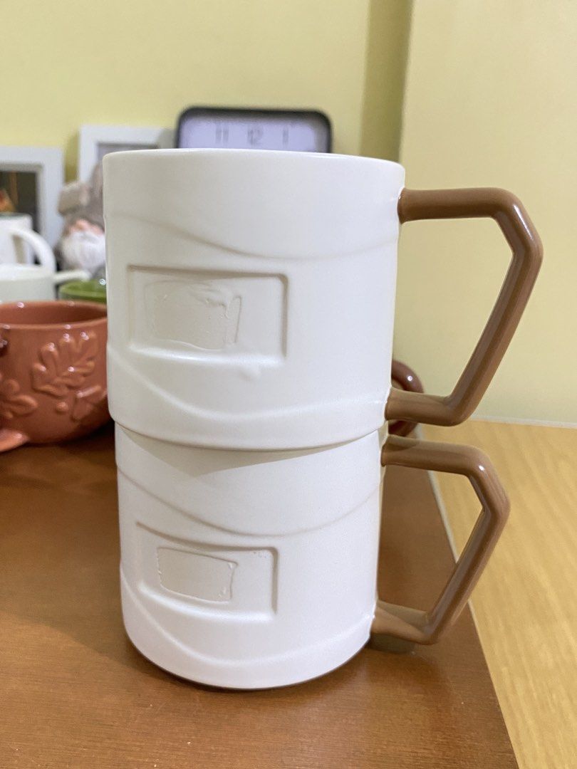 CUTE WHITE WITH BROWN HANDLE MUG (Category: Coffee & Tea Tableware) located in Dasmarinas. Submitted by hannah.oakph (Listing ID 1461861442, Image 3). Description: ₱150 EACH • 2 FOR ₱250.