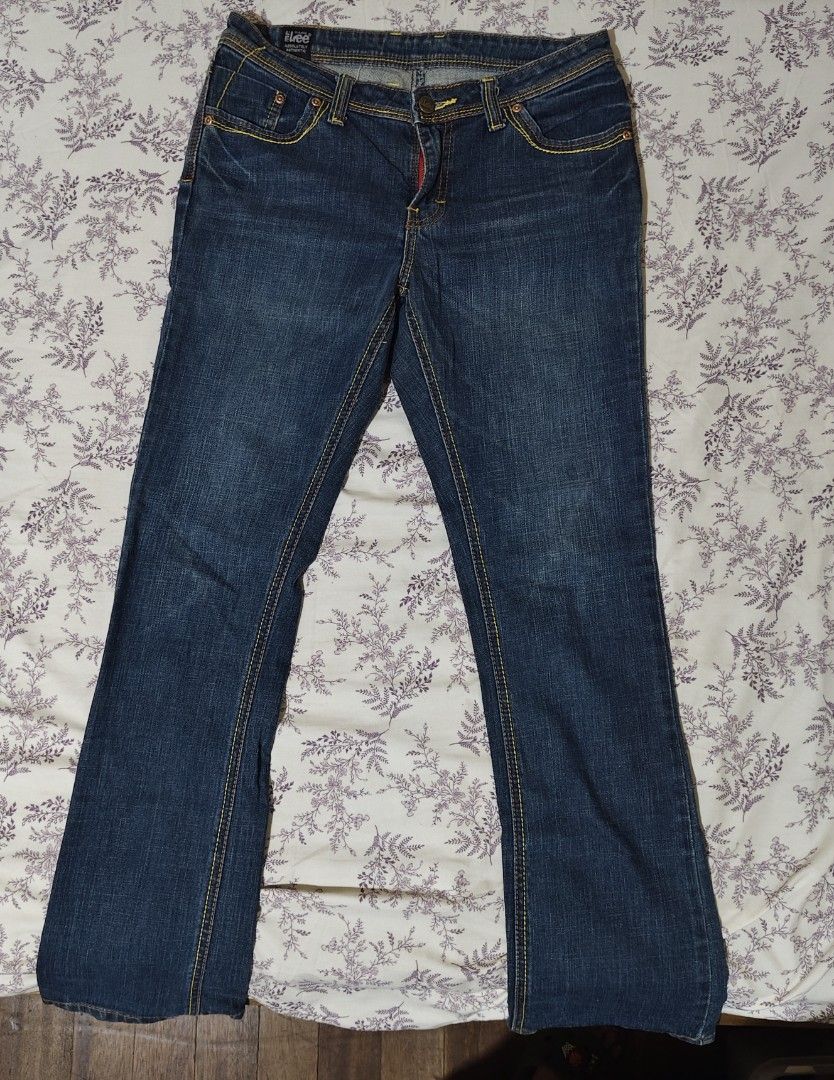 dark blue Lee denim boot cut jeans (Category: Jeans) located in Bulacan. Submitted by angel.decluttersx (Listing ID 1461812732, Image 2). Description: 30 size on white tag 15" Width no issue brand new.
