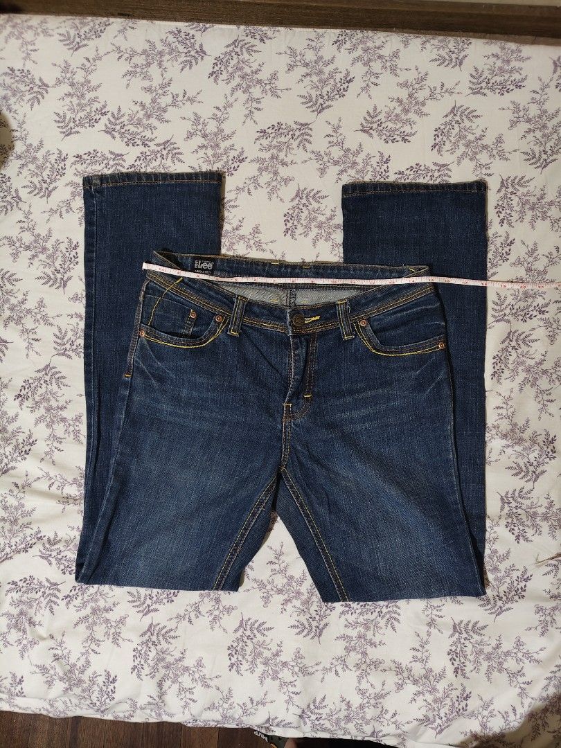 dark blue Lee denim boot cut jeans (Category: Jeans) located in Bulacan. Submitted by angel.decluttersx (Listing ID 1461812732, Image 3). Description: 30 size on white tag 15" Width no issue brand new.