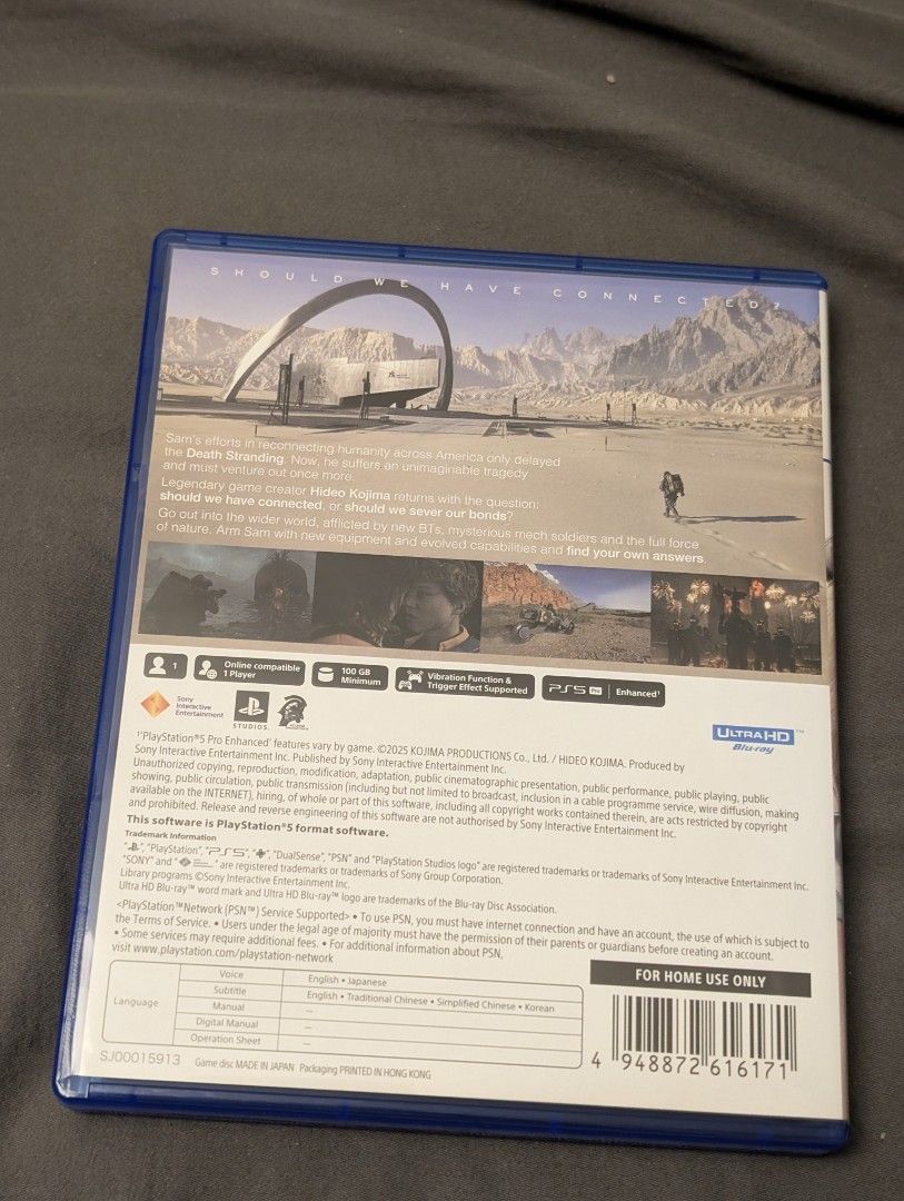 Death Stranding 2: On The Beach PS5 Game (Category: PlayStation) located in Marilao. Submitted by jsign (Listing ID 1461942015, Image 2). Description: - Game: Death Stranding 2: On The Beach - Platform: PlayStation 5 (PS5) - Region: Hong Kong - Get ready for Sam's next epic adventure!.