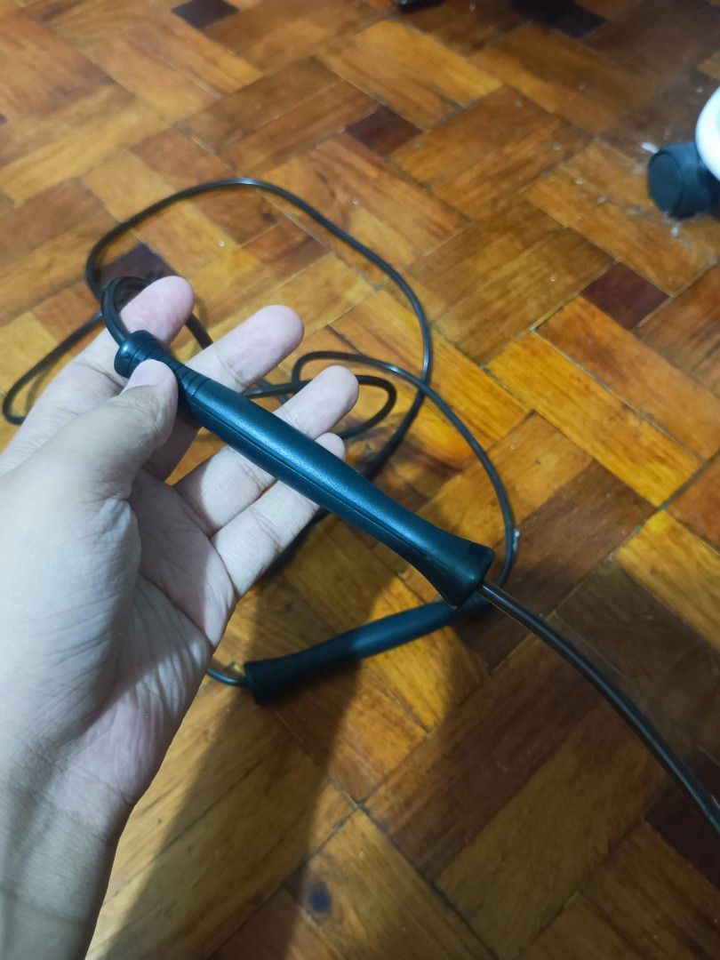 Decathlon Jump Rope (Category: Toning & Stretching Accessories) located in Antipolo. Submitted by reyyychelle (Listing ID 1461952769, Image 2). Description: Barely used! 🤍 Used for PE classes for only around 2 weeks throughout the entire semester. Still in very good condition, clean, and well-kept. Perfect for students looking for an affordable PE item! RFS: Already graduated 🎓.