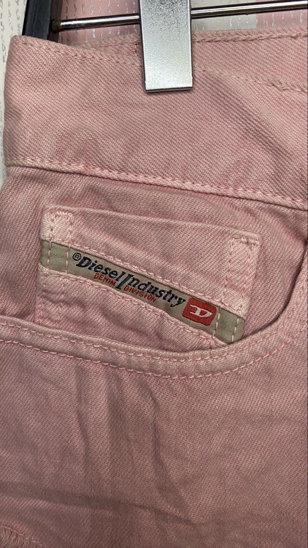 Diesel micro vintage y2k super short mini short (Category: Shorts) located in President Roxas. Submitted by starksandmoon_ii (Listing ID 1461913655, Image 3). Description: - Pink Diesel denim shorts - Frayed fringe hem - Classic five-pocket styling - Button and zip closure - Made from 100% cotton - Ideal for casual wear 26 on tag.
