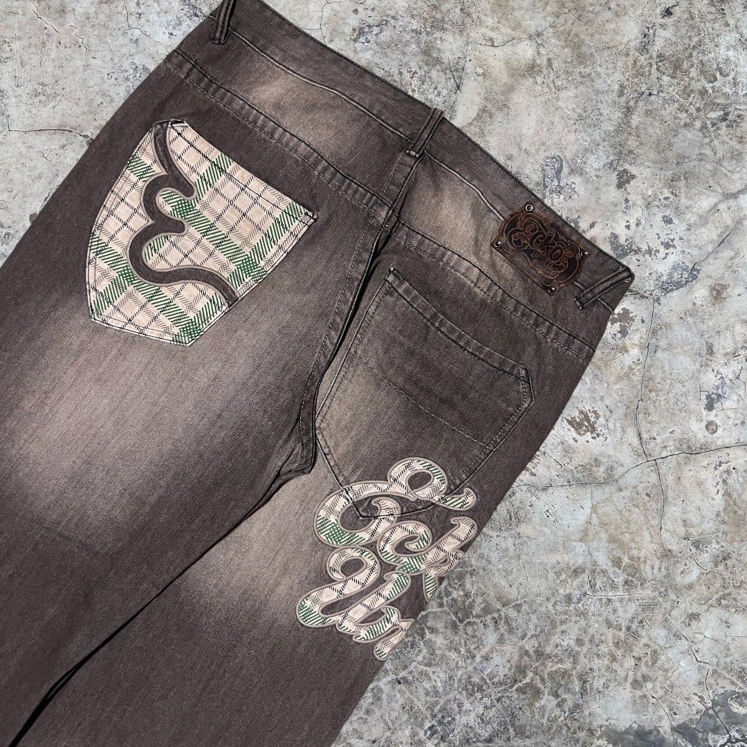 ECKO UNLTD PLAID SPELLOUT JEANS (Category: Jeans) located in Manila. Submitted by zstudios69 (Listing ID 1461993594, Image 3). Description: READ READ READ READ READ!!!!! DETAILED PHOTOS ARE POSTED 36 on tag Dimensions: W: 36 L: 45 T: 14.5 H: 10 Issue(s): Minimal Scratches NEGOTIABLE DM ME YOUR OFFERS DM FOR DETAILED PICTURES Will give a good deal if you purchase another garment from my account A great piece to add to your fly ass wardrobe SHIPPIN