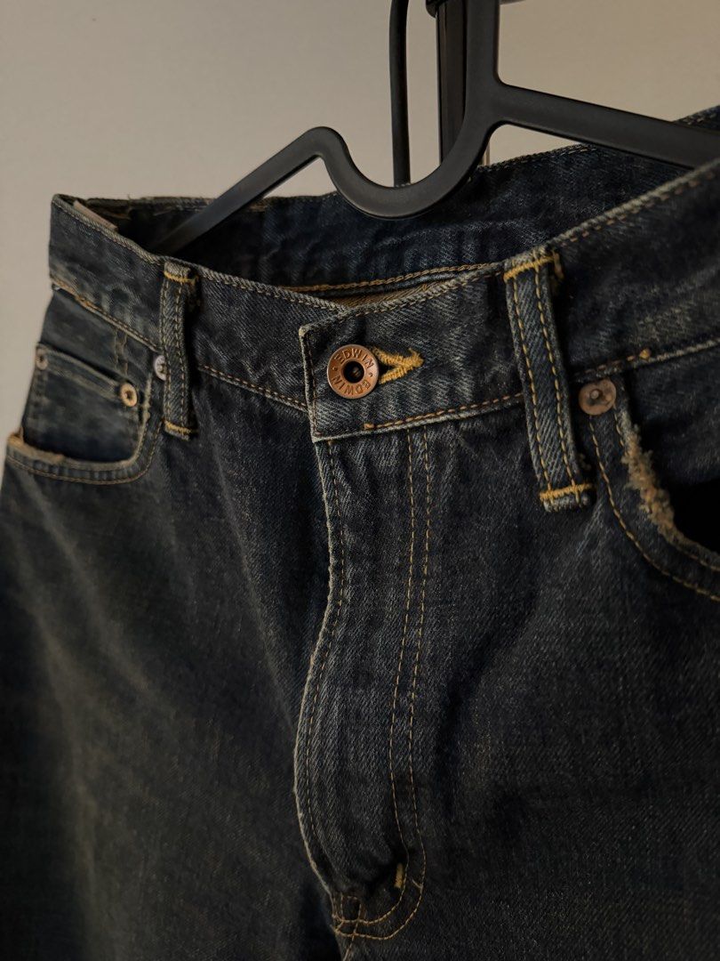 EDWIN 505XX Jeans - ALTERED WAIST (Category: Jeans) located in Quezon City. Submitted by nkki11 (Listing ID 1461874485, Image 2). Description: - Edwin 505XX - Dark wash denim - Button fly closure - Standard five-pocket styling - Leather patch with model number and size - Original Size - 31 - Altered Waist - 28 -Check photos for measurements .