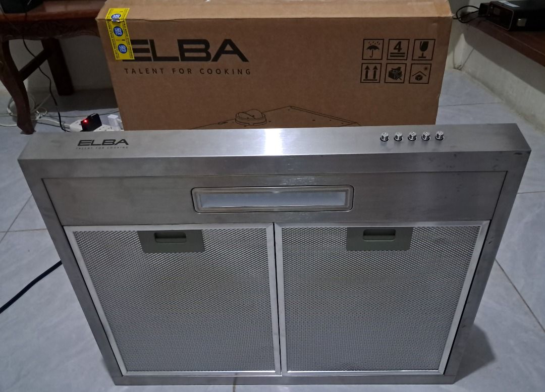ELBA 60cm 2 Motor Slim Rangehood (ABH602X) (Category: Other Kitchen Appliances) located in Marikina City. Submitted by zsant (Listing ID 1461911080, Image 3). Description: ELBA ABH602X 60cm 2 Motor Slim Rangehood ??? •SHORT DESCRIPTION 60cm Traditional / Under Cabinet Rangehood Slim Design, Stainless Steel Finish Ducting or Recycling Installation Method Extra Bright LED Light •SPECIFICATIONS Motor: 2 motor Motor Power: 220w max Motor Outlet Diame