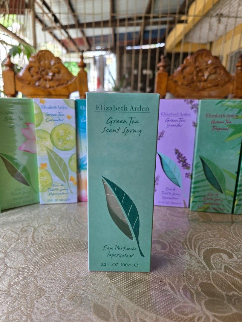 Elizabeth Arden Green Tea 100ml (Category: Fragrance & Deodorants) located in Rodriguez. Submitted by pasabuymokaykwe_dubai (Listing ID 1461951767, Image 1). Description: ✅️Brand New ✅️From Dubai ✅️Original - Elizabeth Arden Green Tea Scent Sprays - Available Scents: Original, Green Tea Cucumber, Green Tea Lavender, Green Tea Tropical - Ideal for everyday wear.