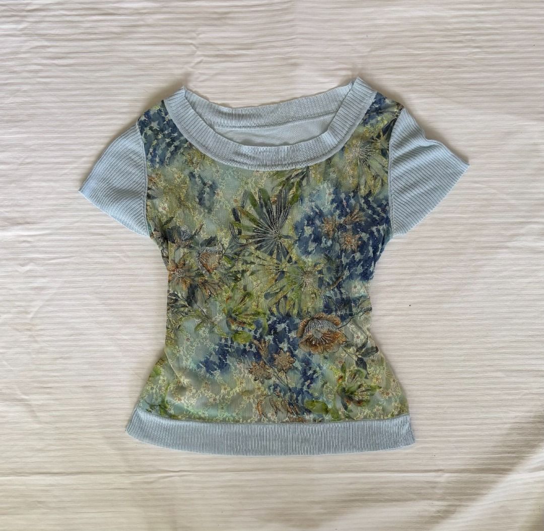 Fairy-ishcore Floral Top (Category: Shirts) located in Tuguegarao City. Submitted by declutterwithfran (Listing ID 1461828861, Image 1). Description: 𖦹 ׂsize : m - l 𖦹 ׂ b: 36" - 42" 𖦹 ׂ l: 22" MOD: JNT MOP: Gcash/ Maribank/ Bank Transfer.