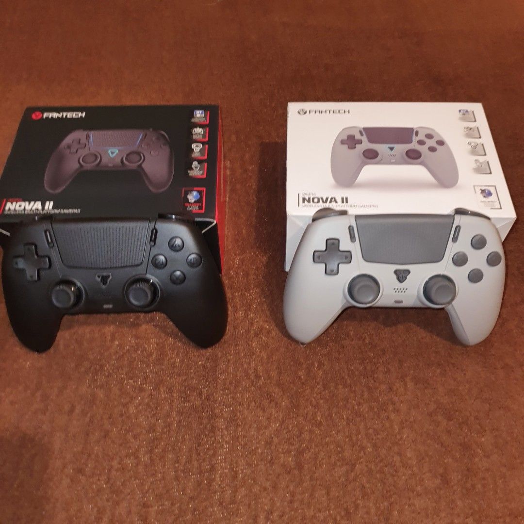 Fantech NOVA II Wireless Multi-Platform Gaming Controller ps4 ps4 switch pc mac (Category: Controllers) located in Pasig City. Submitted by mr.bargaindeal (Listing ID 1461798565, Image 2). Description: - Two Fantech NOVA II wireless controllers available: Light Grey and Black. - Multi-platform compatibility: Perfect for PC, console, and mobile gaming. - Both controllers are in great working condition. - Choose your favorite color or grab both!.