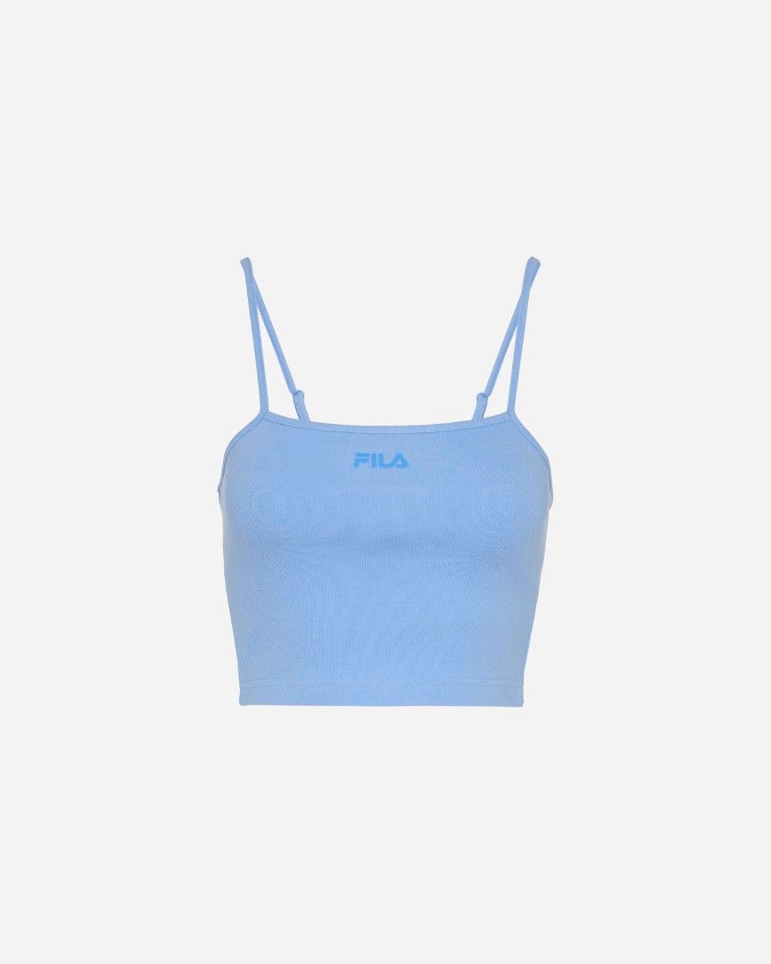 Fila Tank Top (Category: Activewear) located in Apalit. Submitted by rkive_clothing (Listing ID 1461938939, Image 1). Description: Brandnew with tag - pastel yellow only (blue for reference since hindi visible sa photo yung details ng pastel yellow) - for gym and streetwear - details in the photo, can also send it.