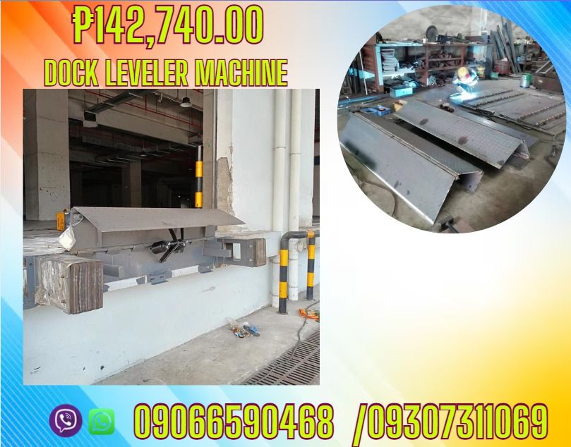 For Sale Manual Edge dock leveler Capacity: 2 ton PHP142,740 (Category: Construction Tools & Equipment) located in Cebu City. Submitted by ultimateni42771 (Listing ID 1461819367, Image 1). Description: Width: 1830mm Front lip length: 400mm Platform material: 8mm checkered plate Front hinges: 20mm shaft, shaft sleeve : 32x5mm Rear hinges: 24mm shaft, shaft sleeve:36x5mm Dock bumpers size: 330x300x450mm Terms Of Payment 💰 50% Down payment Upon Pro