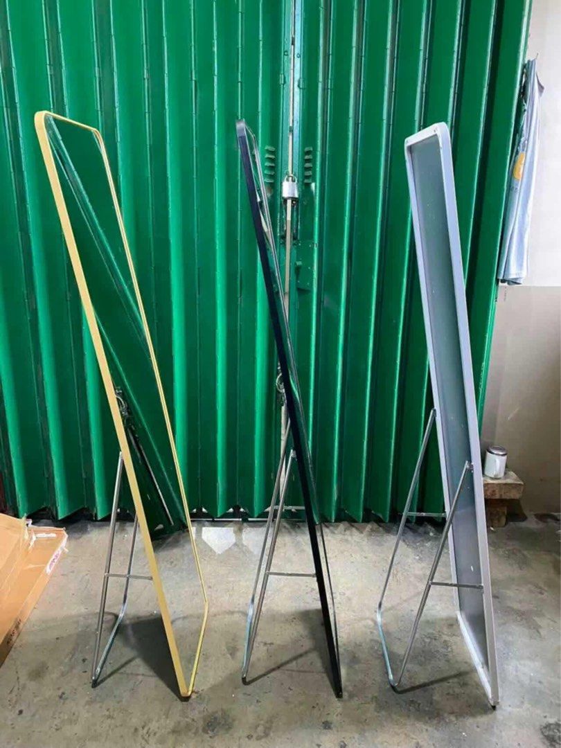 Full Body Mirror (Category: Vision Care) located in Manila. Submitted by baldongregorio (Listing ID 1461819096, Image 3). Description: 700 pesos may Full Body Mirror kana 😊 Perfect for bedrooms, dressing areas, salons, boutiques, or home studios. Details: • Full-body / standing mirror • Tall, slim design • Clean & minimalist look • Gold/wood-style frame • Great for outfit checks & OOTD photos 📸 • Can be leaned against the wall or placed whereve