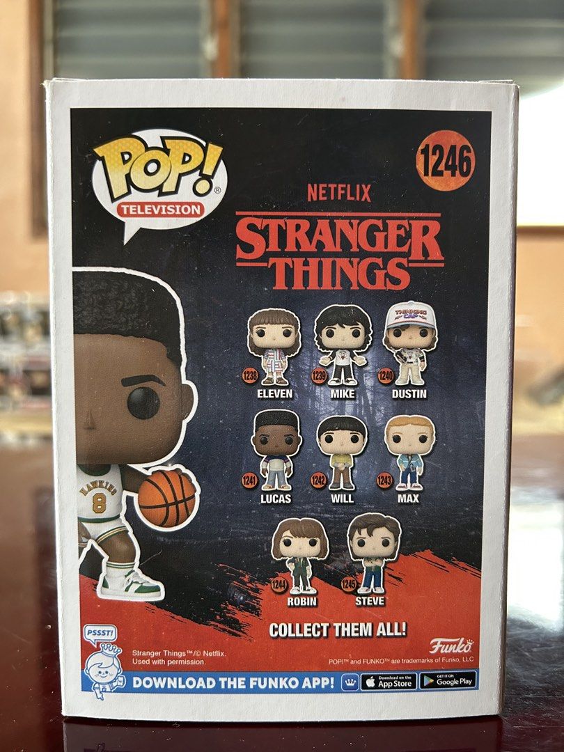 Funko Pop Stranger Things Lucas 1246 (Walmart Exclusive) (Category: Designer & Blind Box Toys) located in Tarlac. Submitted by giantolentino_6 (Listing ID 1461812684, Image 2). Description: Funko Pop Stranger Things Lucas 1246 (Walmart Exclusive) -NOOB -box condition (8.5/10) -comes with free used BOSS protector -will be shipped with sorter box and bubble wrap RFS: decluttering MOP: gcash/gotyme/seabank/maya MOD: J&T Meetups: Tarlac.