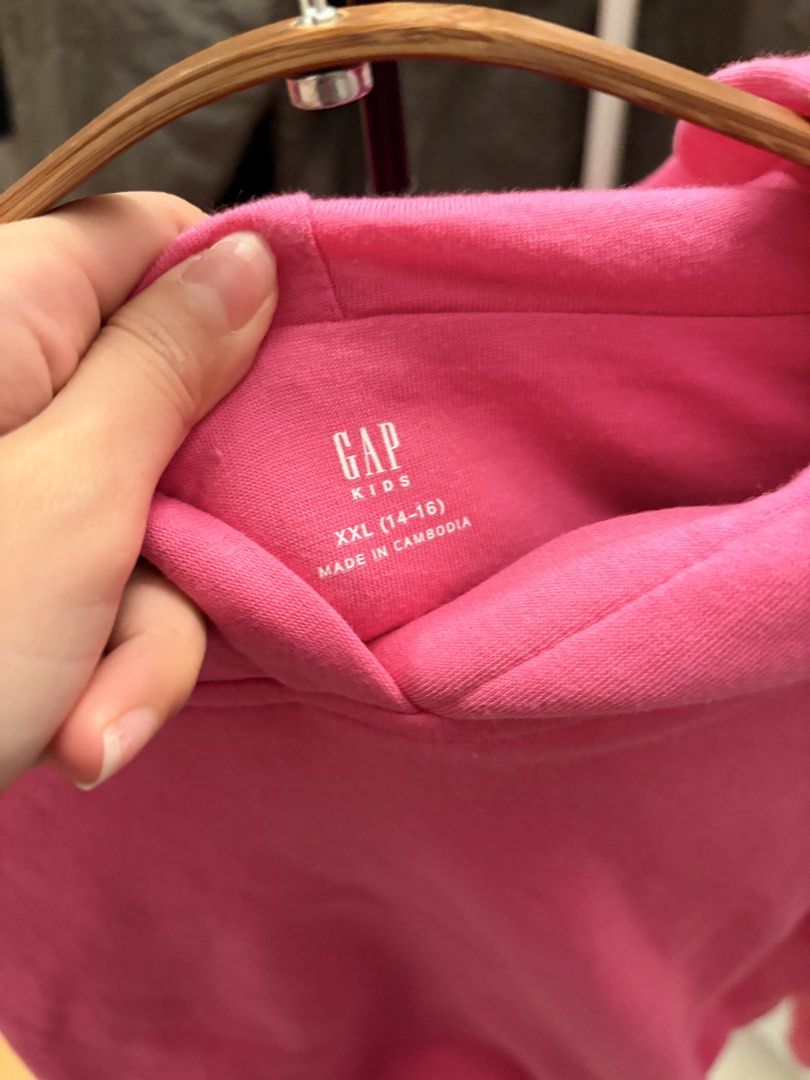 GAP Pink Hoodie (Category: Coats, Jackets and Outerwear) located in Mandaluyong City. Submitted by boopiefinds (Listing ID 1461982316, Image 3). Description: From GAP Kids Fits S-L .