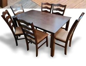GHANB Rectangular Table Six Ladder-back Chairs | Dining Set (Category: Tables & Sets) located in Manila. Submitted by namirkahal (Listing ID 1461812058, Image 1). Description: Our business helps companies design productive environments through: - Modular Workstations & Office Cubicles -Ergonomic Office Chairs (Task chair,Executive chairs) -Conference&Executive tables -Customized Office Storage & Filing Cabinets We offer flexible corporate package